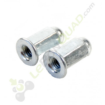 Ecrou d'échappement M6 borgne / la paire