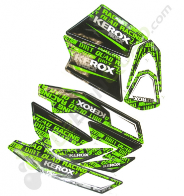 Kit décoration KEROX ROCK VERT de pocket quad