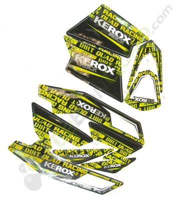 Kit décoration KEROX ROCK JAUNE de pocket quad
