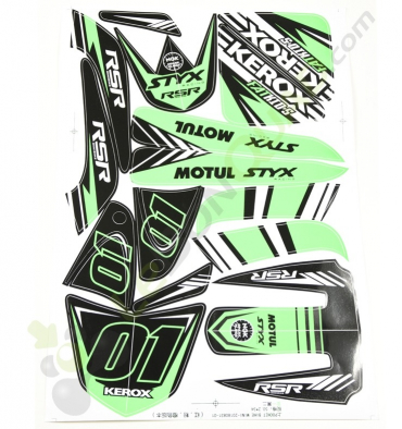 Kit décoration VERT de moto enfant E-Fat kids Kit décoration VERT de moto enfant E-Fat kids