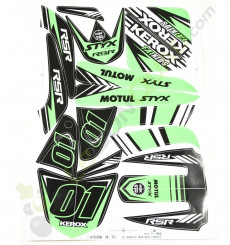 Kit décoration VERT de moto enfant E-Fat kids