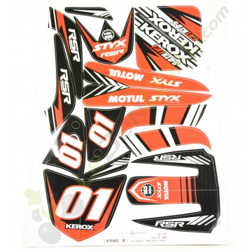 Kit décoration ORANGE de moto enfant E-Fat kids