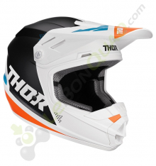 Casque THOR Sector taille L BLANC / NOIR / ORANGE / BLEU