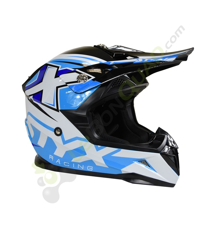 Casque moto enfant STYX RACING BLEU taille YL