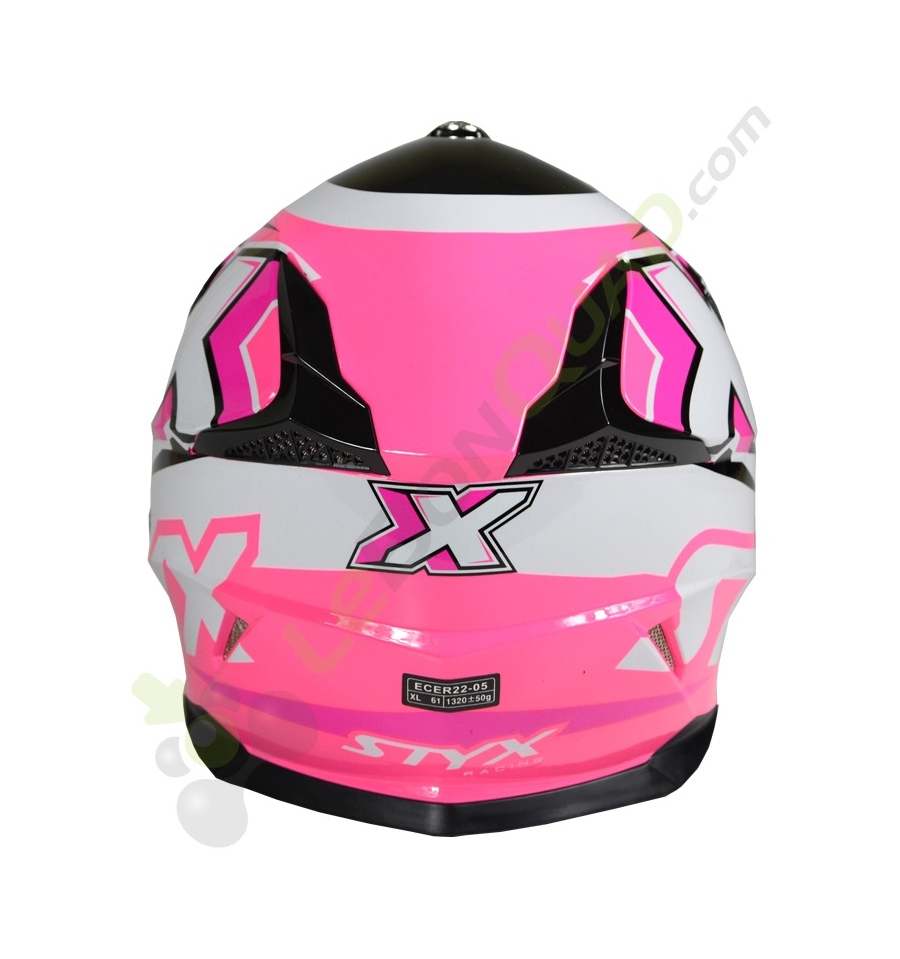 Casque moto enfant STYX RACING ROSE taille YL