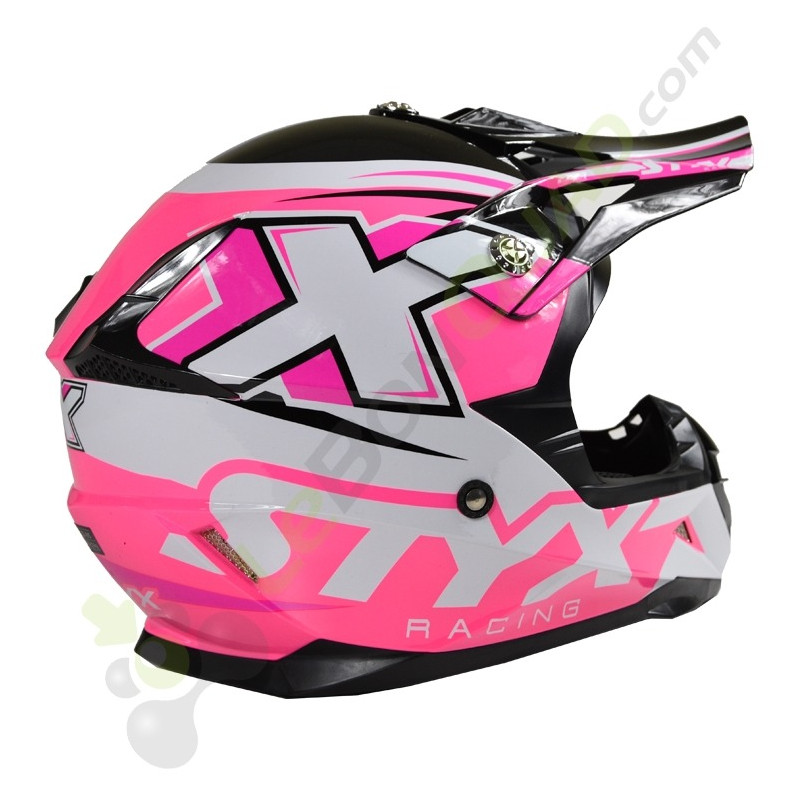 Casque enfant STYX RACING taille YL ROSE