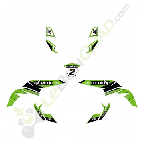 Kit déco KEROX REX VERT de Quad pocket