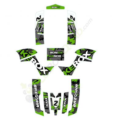 Kit décoration KEROX Bazooka vert quad enfant