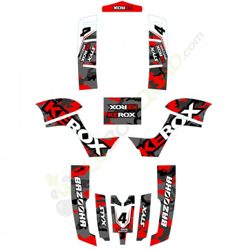 Kit décoration KEROX Bazooka rouge quad enfant