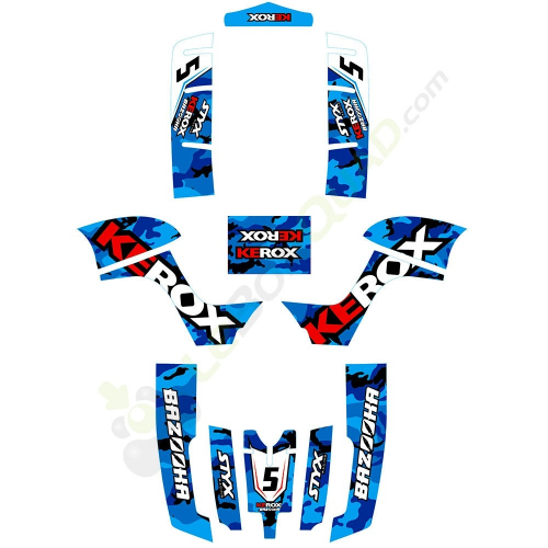 Kit décoration KEROX Bazooka bleu quad enfant