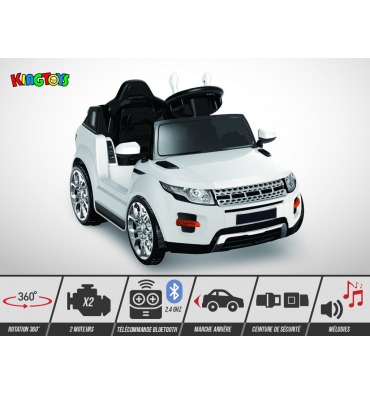 Voiture électrique enfant 6V KINGTOYS LANDER blanc pour 18-36 mois