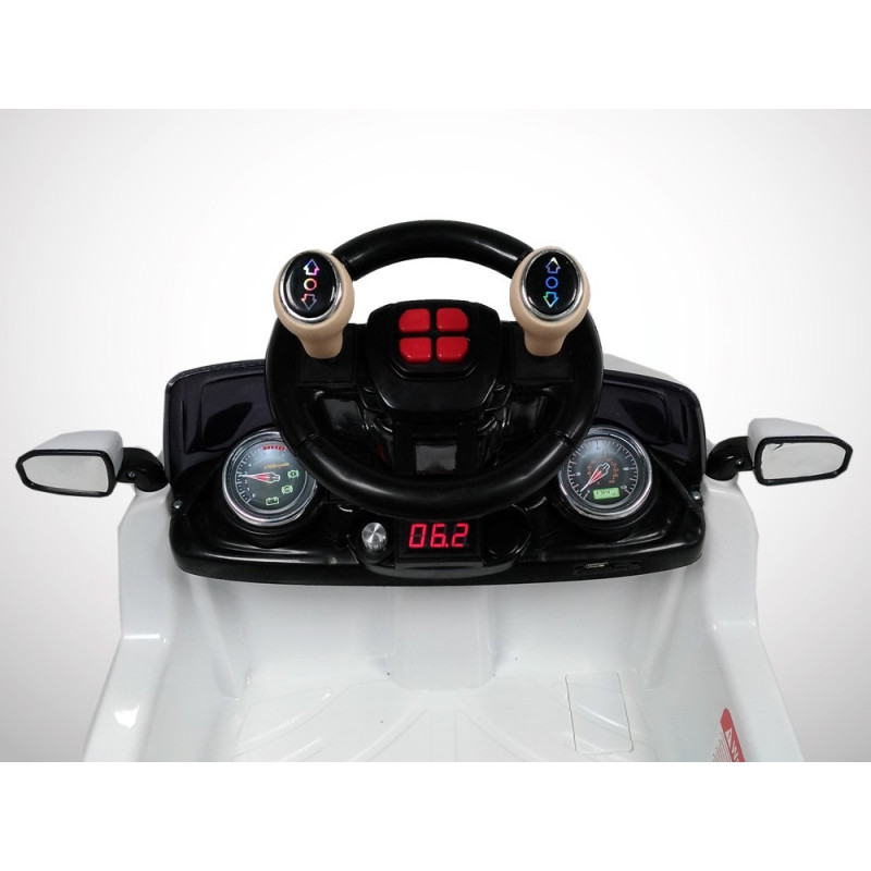 Voiture électrique 50W enfant KINGTOYS Lander - Blanc