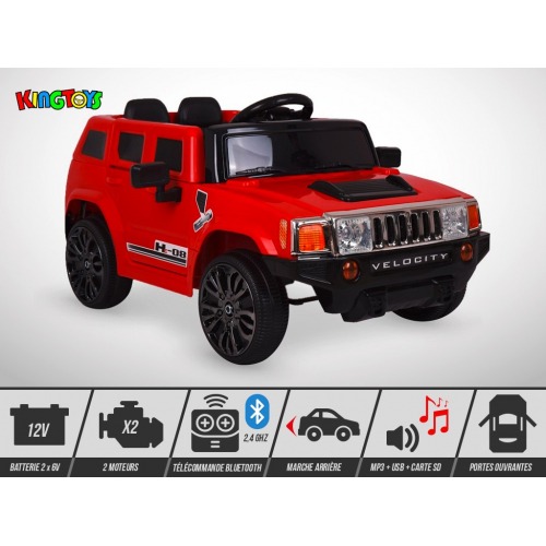 Voiture électrique enfant 50W -  KINGTOYS 4X4 HE-08 Rouge