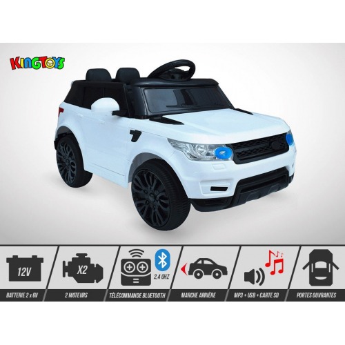 Voiture électrique enfant 50W - KINGTOYS Ranger - Blanc