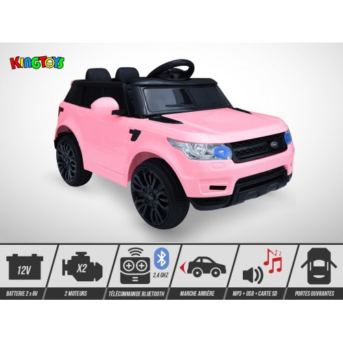 Voiture électrique enfant 50W - KINGTOYS Ranger Rose