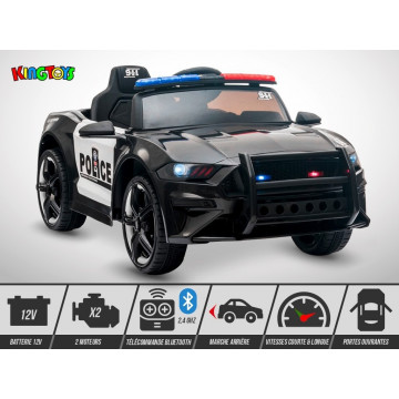 Voiture électrique 60W enfant KINGTOYS Mustang Police