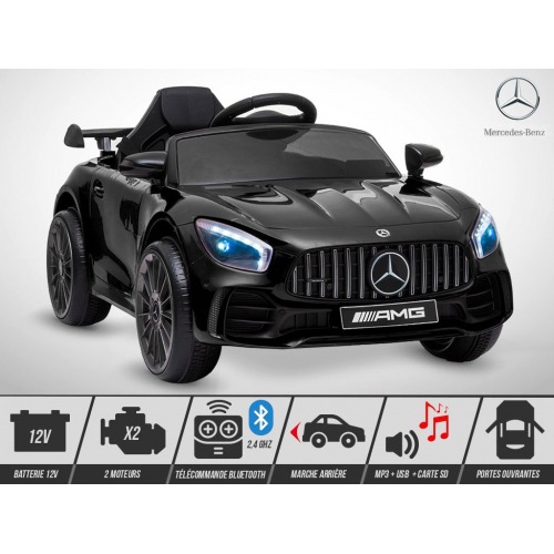 Voiture électrique 40W enfant KINGTOYS Mercedes GT-R AMG - Noir