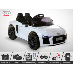 Voiture électrique 40W enfant KINGTOYS Audi R8 SPYDER - Blanc