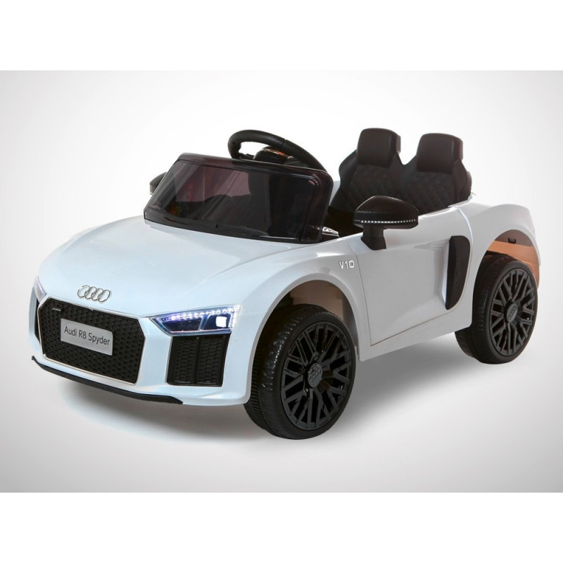 Voiture électrique 40W enfant KINGTOYS Audi R8 SPYDER - Blanc