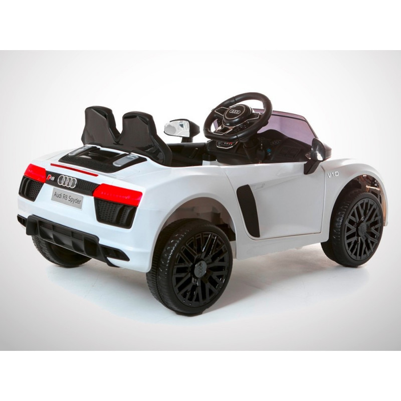Voiture électrique 40W enfant KINGTOYS Audi R8 SPYDER - Blanc