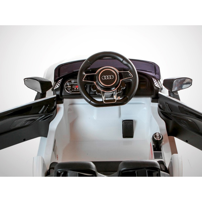 Voiture électrique 40W enfant KINGTOYS Audi R8 SPYDER - Blanc
