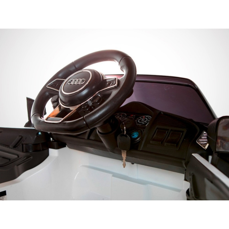 Voiture électrique 40W enfant KINGTOYS Audi R8 SPYDER - Blanc