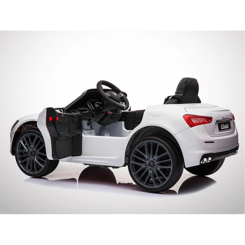 Voiture électrique 50W enfant KINGTOYS Maserati Ghibli - Blanc