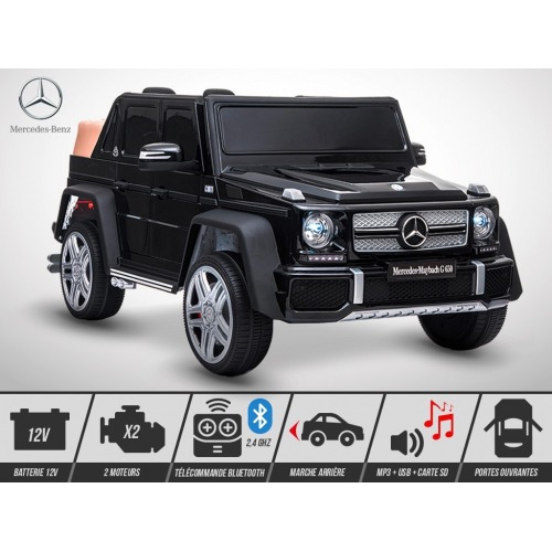 Voiture électrique enfant 12V - 50W - KINGTOYS - Mercedes G650 MAYBACH - Noir