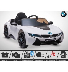 Voiture électrique 60W enfant KINGTOYS - BMW I8 - Blanc
