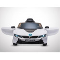Voiture électrique 60W enfant KINGTOYS - BMW I8 - Blanc Voiture électrique 60W enfant KINGTOYS - BMW I8 - Blanc