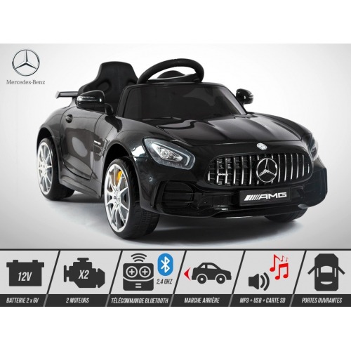 Voiture électrique enfant 12V - 70W - KINGTOYS - Mercedes GT-R AMG - Noir