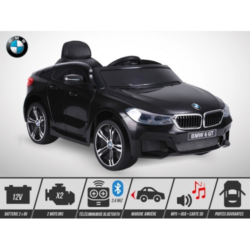 Voiture électrique enfant 12V - 50W - KINGTOYS BMW 640i GT - Noir