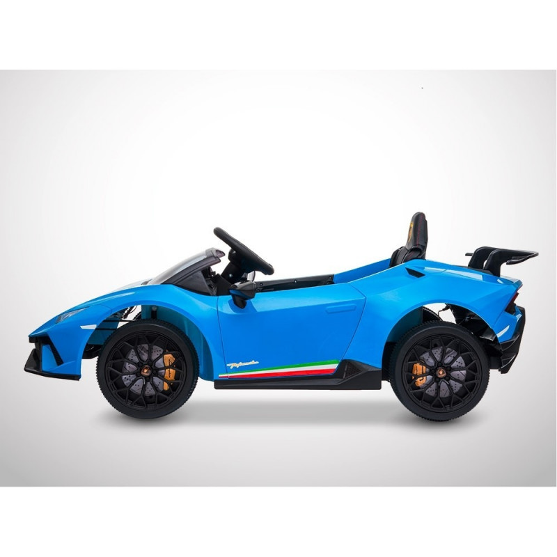 Voiture électrique 60W enfant KINGTOYS Lamborghini Huracan - Bleu