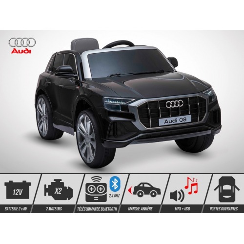 Voiture électrique enfant 12V - 50W - KINGTOYS Audi Q8 - Noir