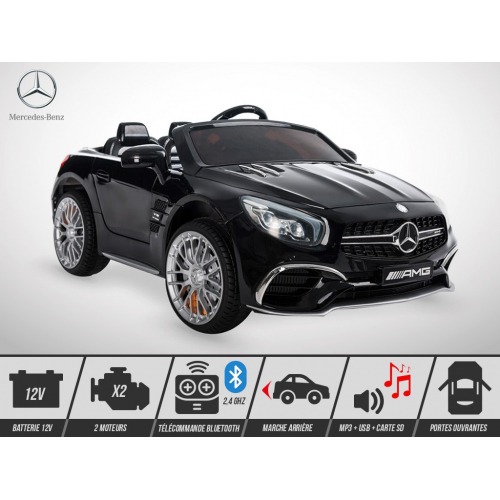 Voiture électrique enfant 12V - 70W - KINGTOYS Mercedes SL 65 AMG - Noir