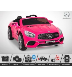 Voiture électrique enfant 12V - 70W - KINGTOYS Mercedes SL 65 AMG - Rose