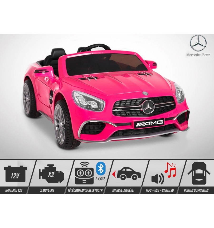 Voiture électrique enfant ROUGE MERCEDES GT AMG 40W de chez KINGTOYS