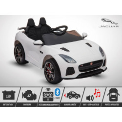 Voiture électrique 50W enfant KINGTOYS Jaguar F-TYPE SVR - Blanc