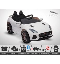 Voiture électrique enfant 12V - 50W - KINGTOYS Jaguar F-TYPE SVR - Blanc