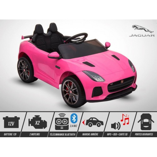 Voiture électrique enfant KINGTOYS - Jaguar F-TYPE SVR 50W - Rose