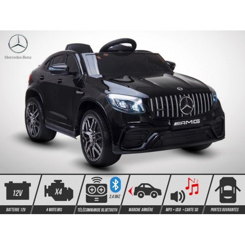 Voiture électrique enfant 12V - 100W - KINGTOYS Mercedes GLC 63 S AMG - Noir