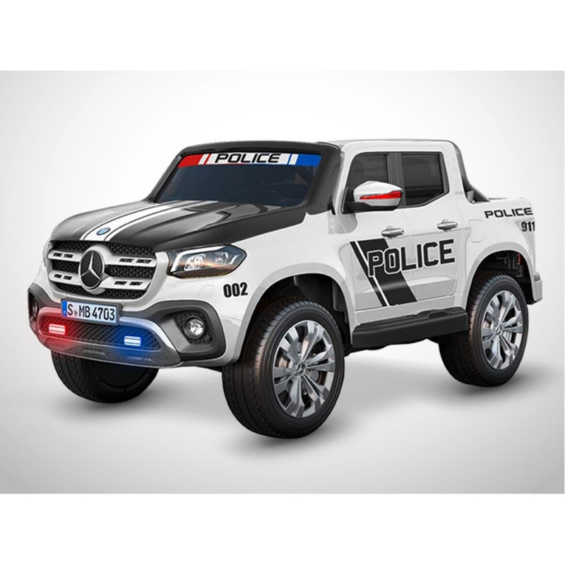 Voiture électrique 140W enfant KINGTOYS Mercedes X-CLASS PICKUP Police