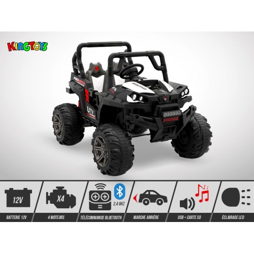 Buggy électrique enfant - 140W - KINGTOYS - Blanc