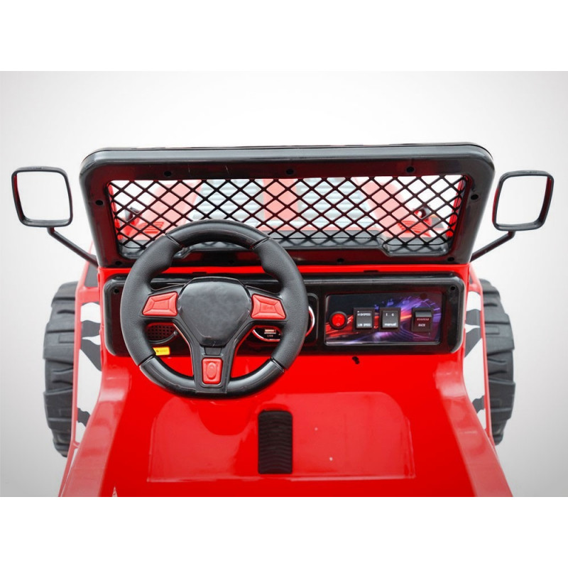 Voiture électrique 70W enfant KINGTOYS 4X4 Mountain - Rouge