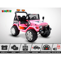 Voiture électrique 70W enfant KINGTOYS 4X4 Mountain - Rose