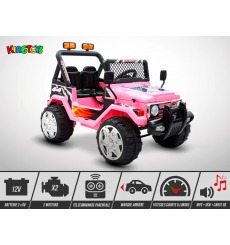 4X4 électrique enfant 12V - 70W - KINGTOYS Mountain - Rose