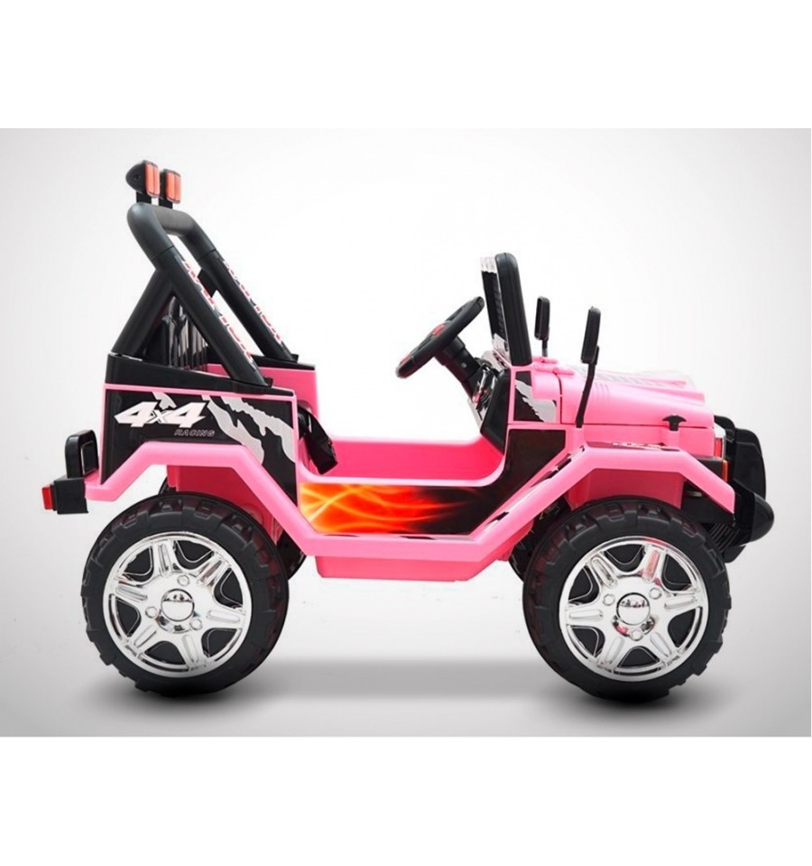 Voiture 4x4 électrique Rose enfant de 70W, modèle Mountain de KINGTOYS