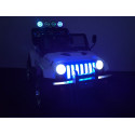 Voiture électrique 180W enfant KINGTOYS 4X4 Jeep - Blanc Voiture électrique 180W enfant KINGTOYS 4X4 Jeep - Blanc