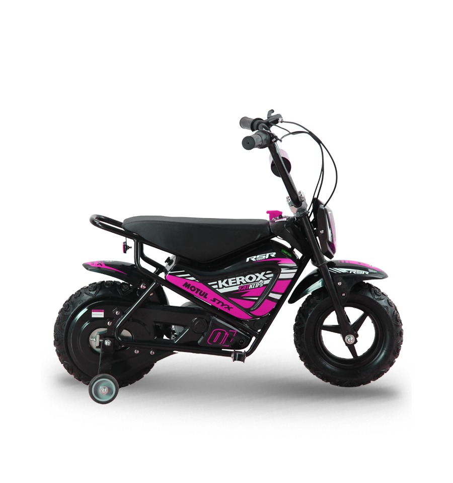 Moto électrique enfant KEROX E-Fat kids 250W ROSE