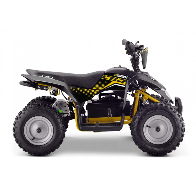 Pocket quad électrique 800w enfant LBQ E-Wokx BW6 JAUNE